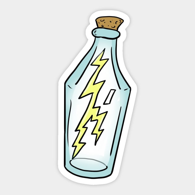 Bottled Lightning Sticker by GeekVisionProductions